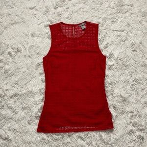 H&M - Red Guipure Sweetheart Tank Top (XS)